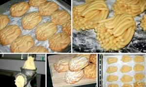 Рецепт печенья через мясорубку хризантема
