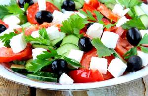 Рецепт приготовления греческий салат с фото