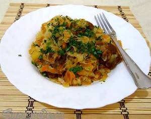 Рецепт рагу с капустой и картошкой и мясом