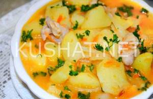 Рецепт рагу с картошкой и капустой и мясом