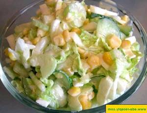 Рецепт салат с кукурузой консервированной