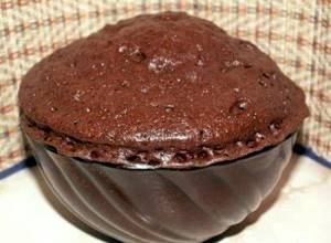 Рецепт шоколадного кекса в микроволновке
