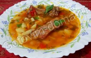 Рецепт суп из фасоли в томатном соусе