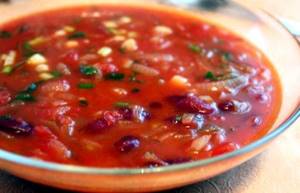 Рецепт суп с консервированной фасолью в томатном соусе