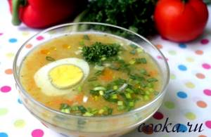 Рецепт супа овощного на курином бульоне