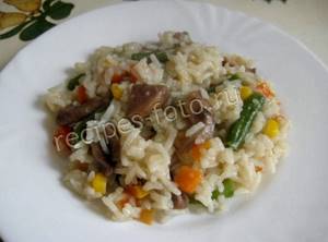 Рис с овощами замороженными рецепт с фото пошагово
