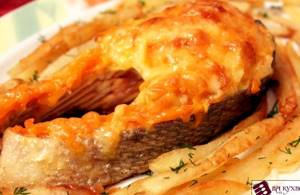 Рыба красная с картошкой запеченная в духовке рецепт с фото