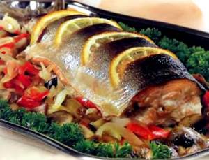 Рыба запеченная в духовке в фольге с овощами рецепт с фото