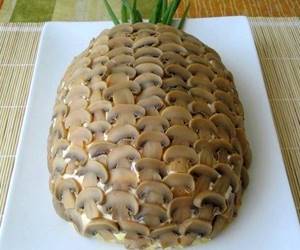 Салат ананас рецепт с фото с курицей и грибами