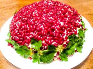 Салат красная шапочка с гранатом рецепт с фото
