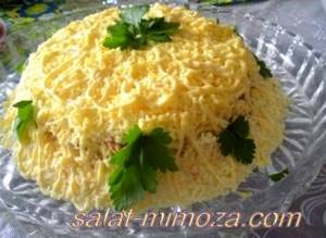 Салат мимоза классический рецепт с сыром с фото