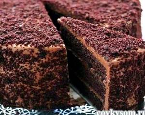 Шоколадный торт на кефире рецепт с фото