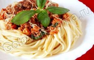 Спагетти болоньезе с фаршем рецепт с фото
