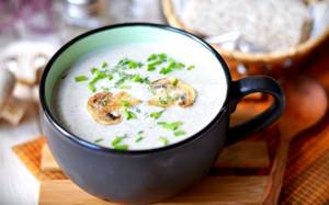 Суп грибной со сливками рецепт с фото
