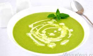 Суп-пюре из зеленого горошка рецепт с фото