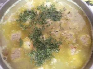Суп с фрикадельками из куриного фарша рецепт