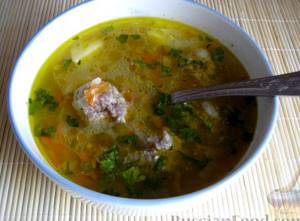 Суп с фрикадельками рецепт пошагово с фото с рисом и картофелем