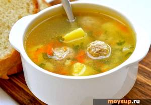 Суп с куриными фрикадельками рецепт с фото пошагово