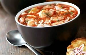 Суп томатный с морепродуктами рецепт с фото