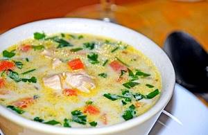 Сырный суп рецепт с плавленным сыром и курицей с грибами фото рецепт