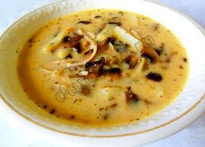 Сырный суп рецепт с плавленным сыром с фото с грибами и курицей