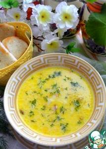 Сырный суп с копченой курицей и плавленным сыром рецепт с фото