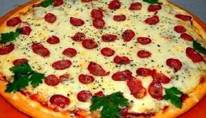 Тесто для пиццы на кефире без дрожжей рецепт с фото