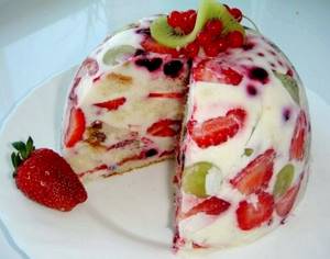 Торт без выпечки рецепт с фото с фруктами