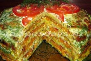 Торт из кабачков с сыром рецепт с фото