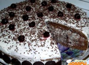 Торт пьяная вишня рецепт со сметанным кремом с фото