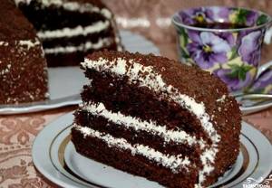 Торт с вареньем из черной смородиной рецепт