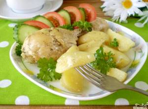 Тушеная картошка с курицей в мультиварке пошаговый рецепт