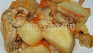 Тушеная картошка с мясом рецепт в мультиварке