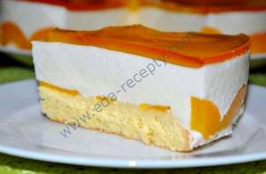 Творожный пирог с персиками рецепт с фото