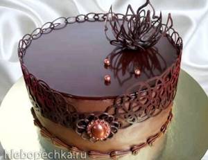 Зеркальная шоколадная глазурь для торта рецепт с фото