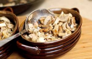 Жульен с курицей и грибами и сливками рецепт с фото